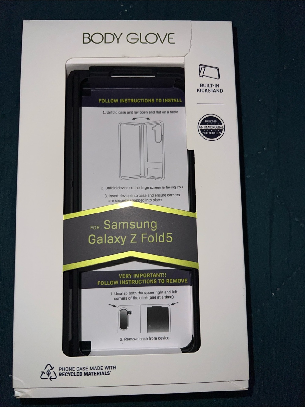 Body Glove Black Protective Case for Samsung Galaxy Z Fold5 with Kickstand